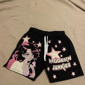 Anime Girl Modern Junkies Sweat-shorts